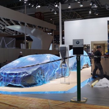 BMW auf der AUTO CHINA in Beijing - Preview - Aufbauarbeiten